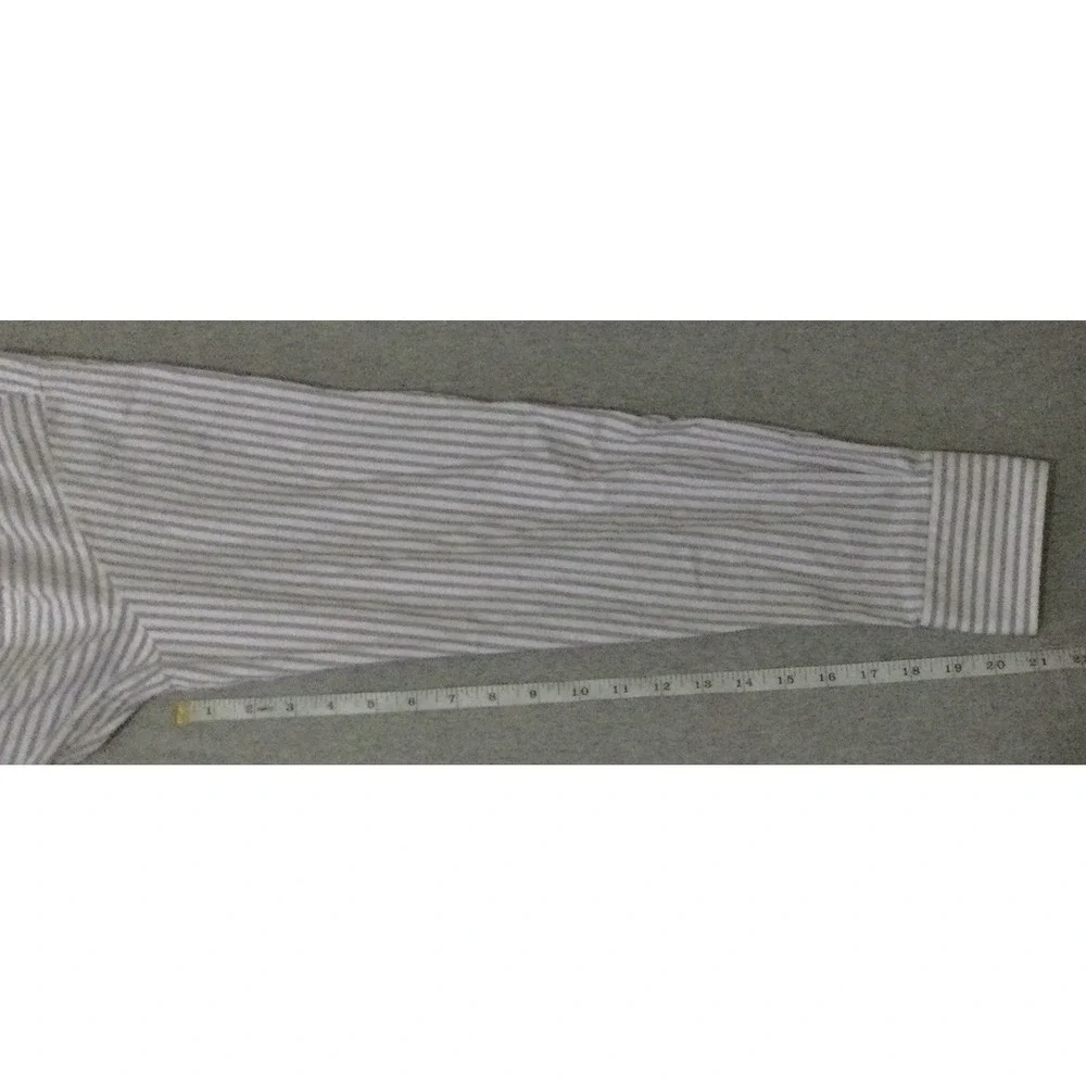 Vtg Peter Millar Shirt Men Size Large Purple white striped Button Up Long Sleeve - Picture 10 of 11